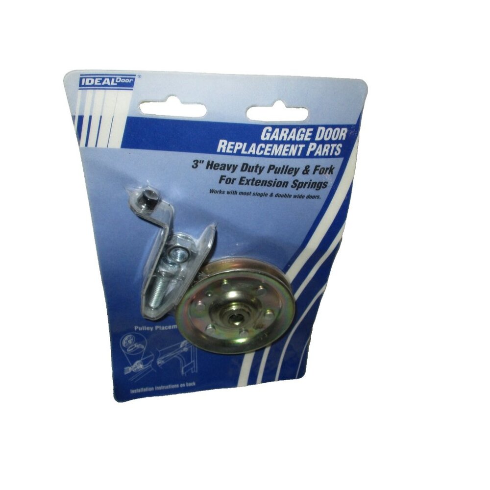 Ideal Garage 431-1438 Heavy Duty Pulley & Fork 3" Inch for Extension Springs